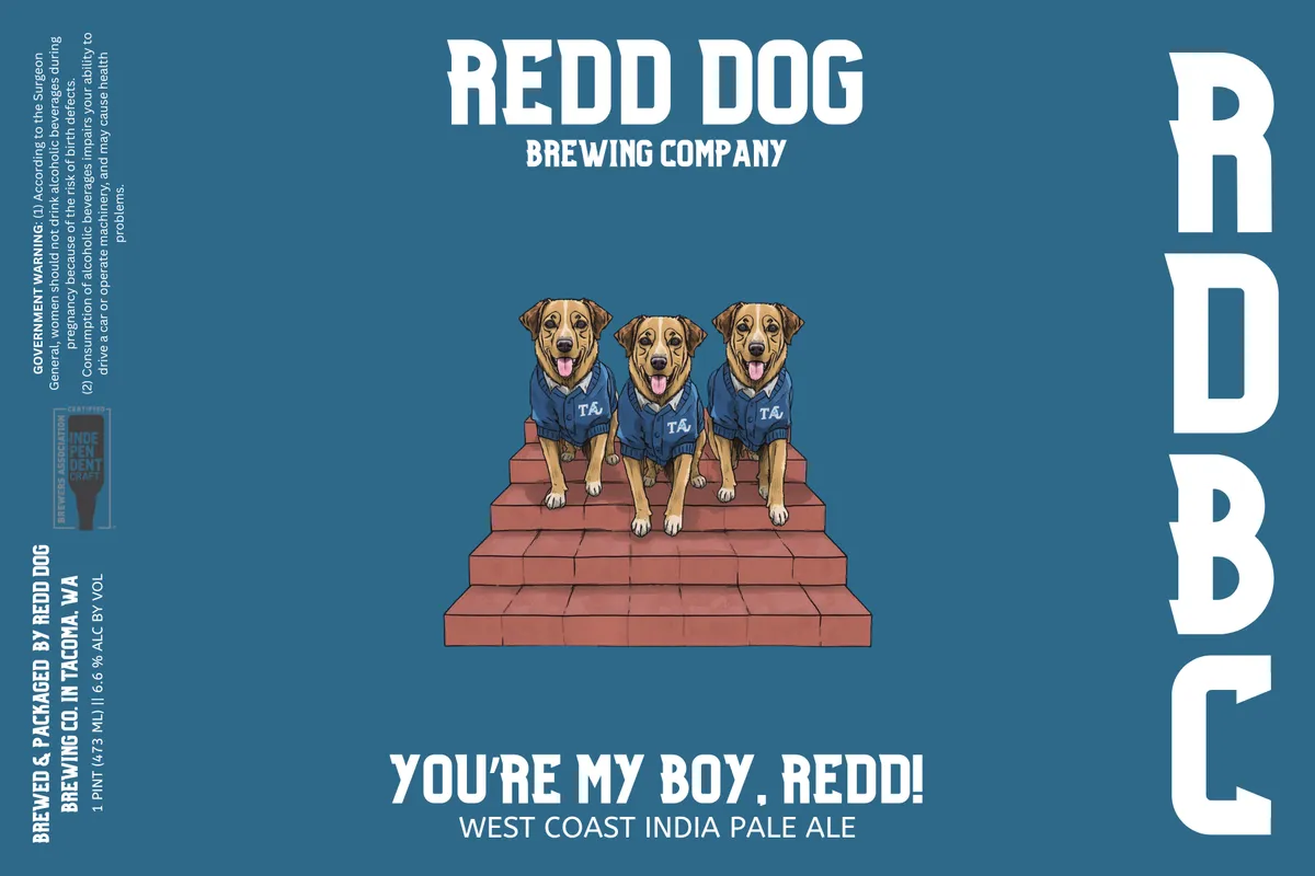You're My Boy, Redd! — full label as filed with TTB