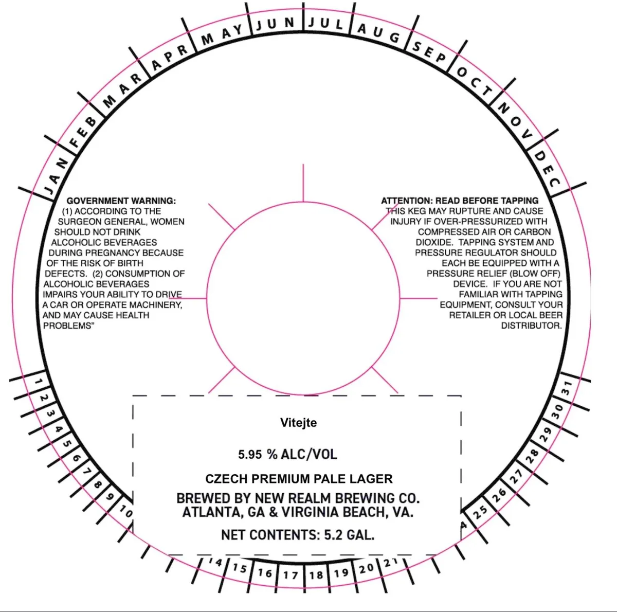 Vitejte — full label as filed with TTB