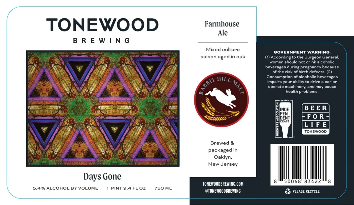 Days Gone — full label as filed with TTB