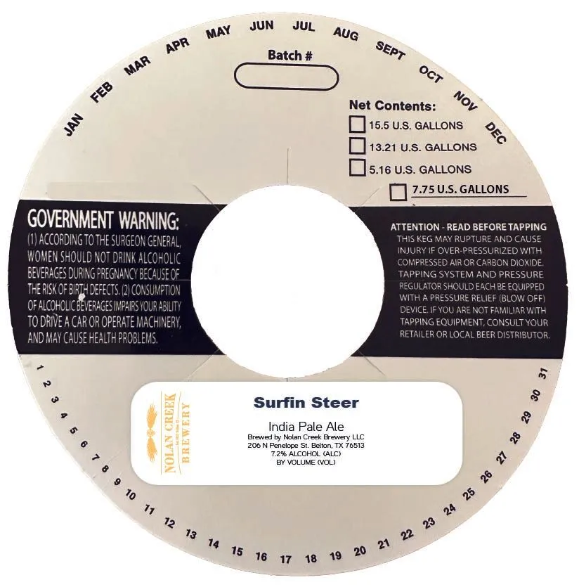 Surfin Steer label