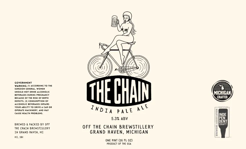 The Chain — full label as filed with TTB