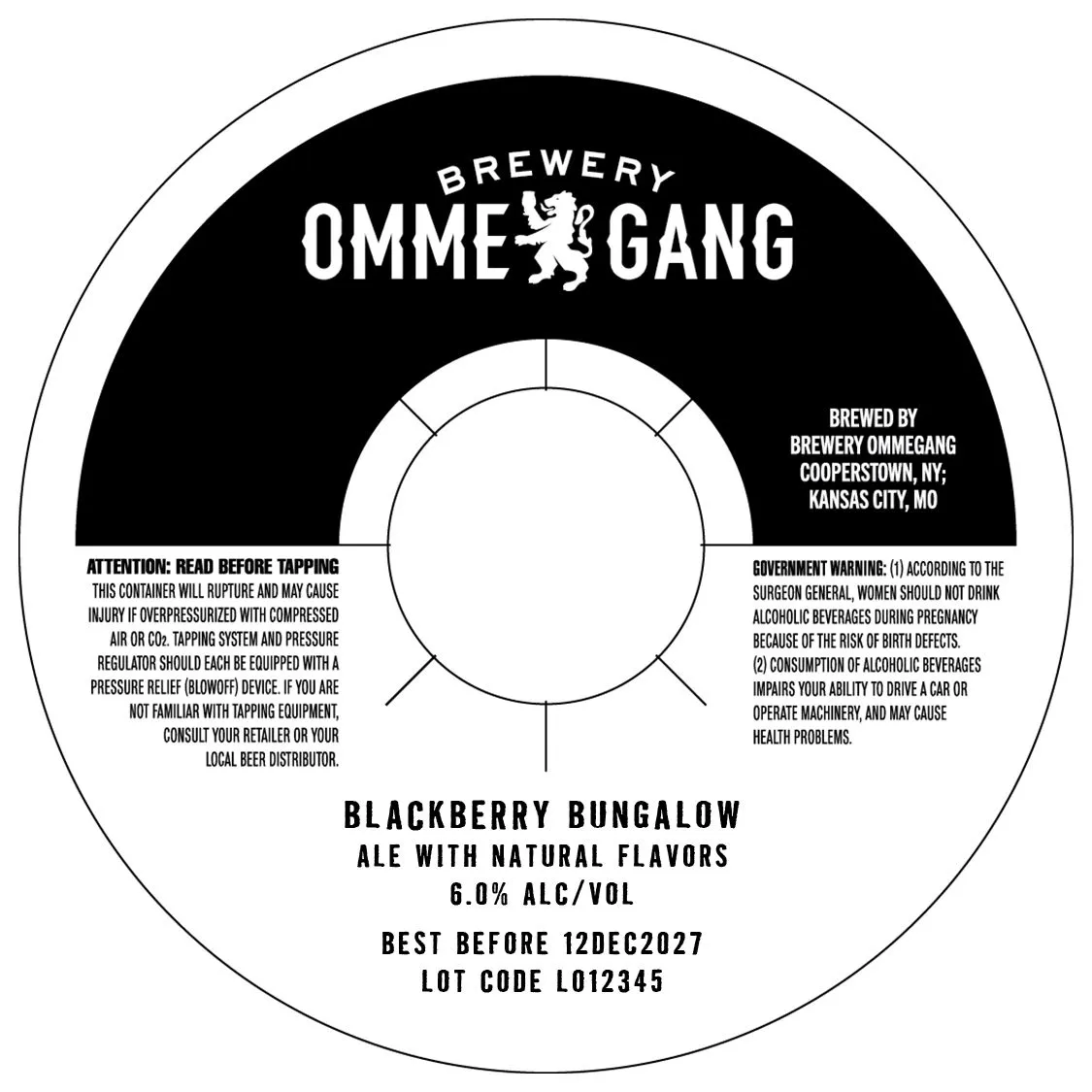 Blackberry Bungalow — full label as filed with TTB