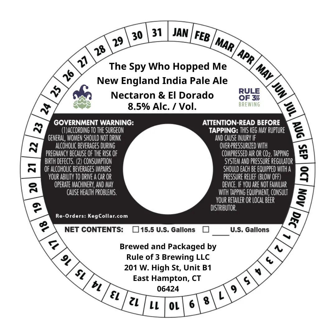 The Spy Who Hopped Me — full label as filed with TTB
