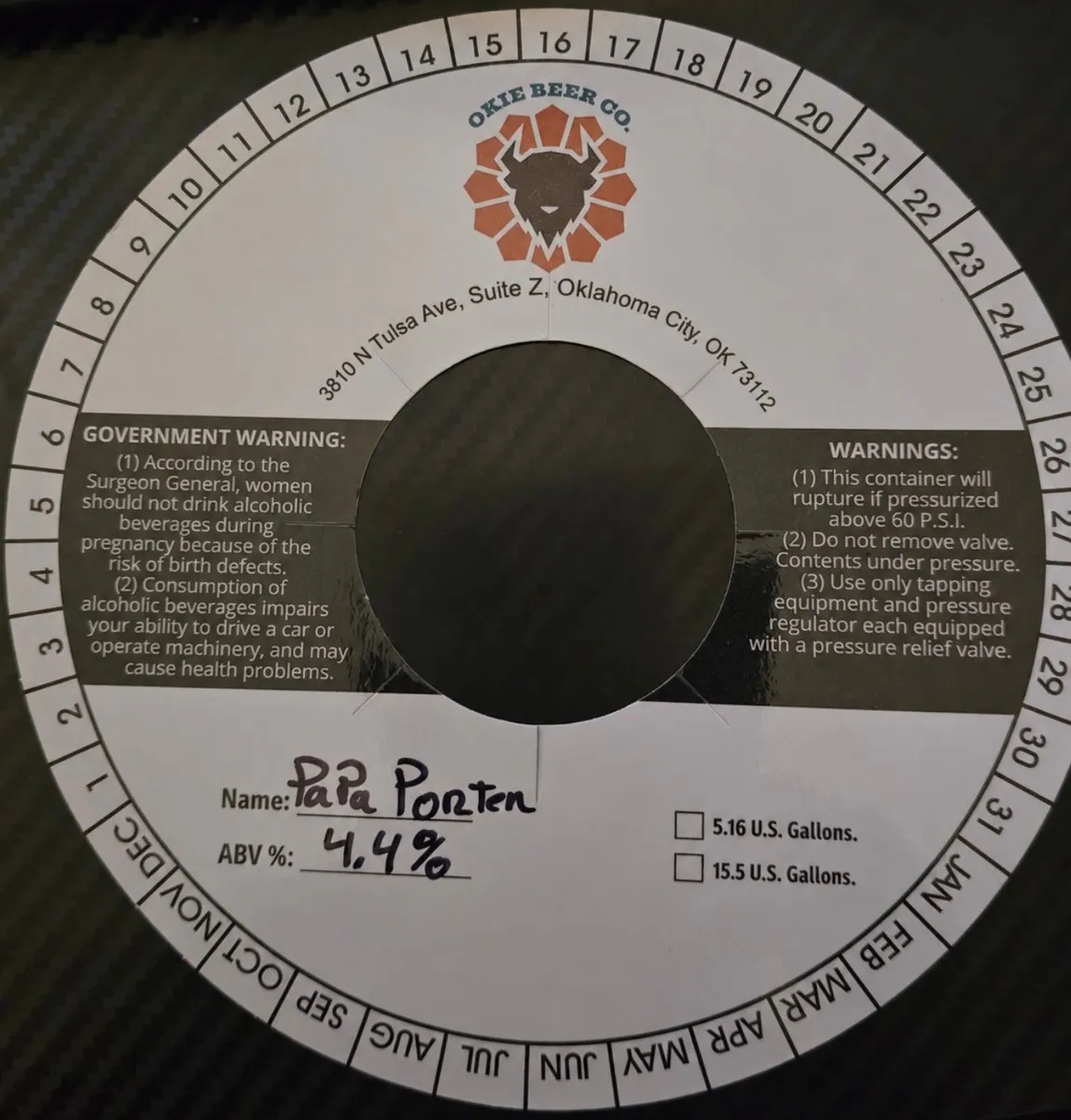 Papa Porter label