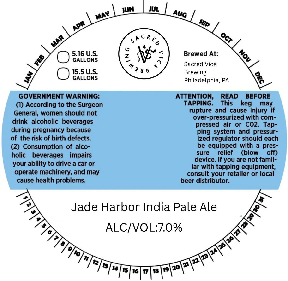 Jade Harbor India Pale Ale — full label as filed with TTB