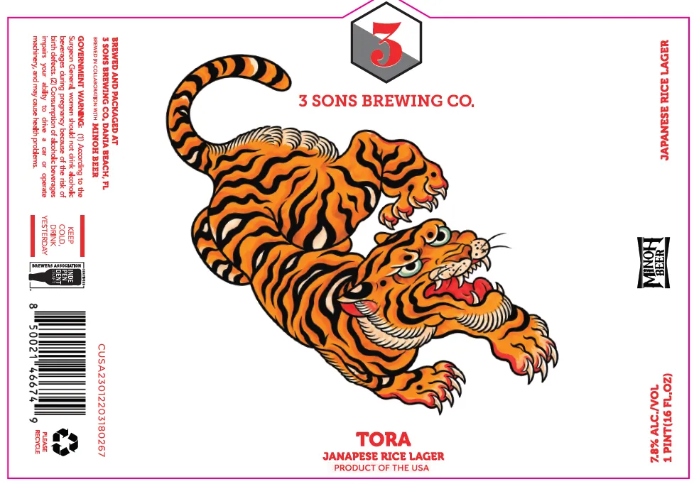 Tora — full label as filed with TTB