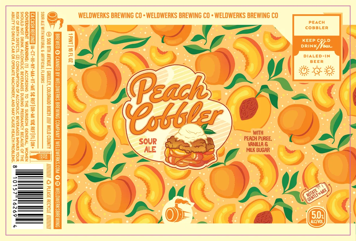 Peach Cobbler — full label as filed with TTB