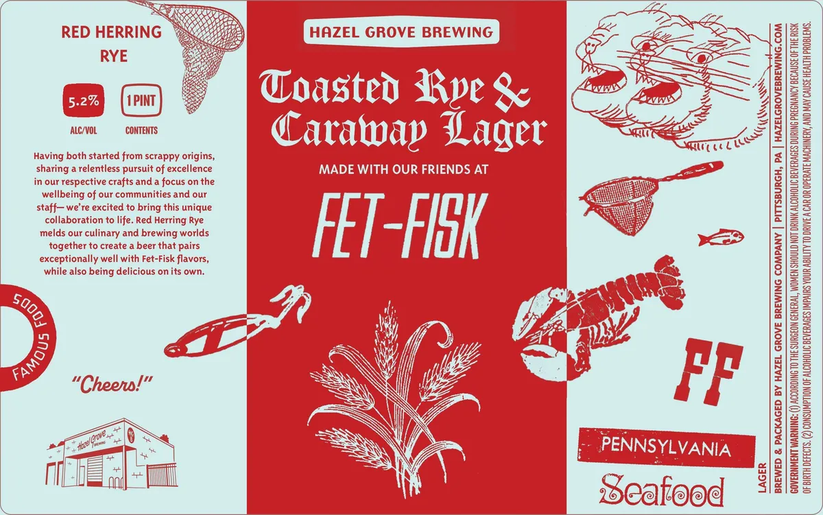 Red Herring Rye label