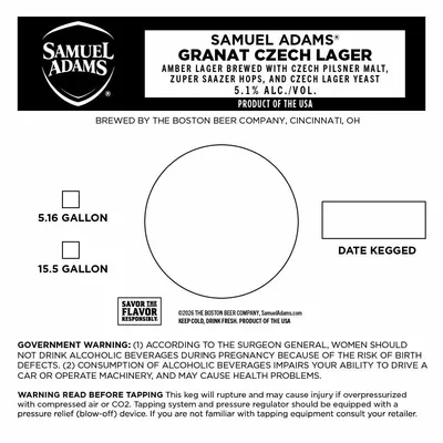 Granat Czech Lager label