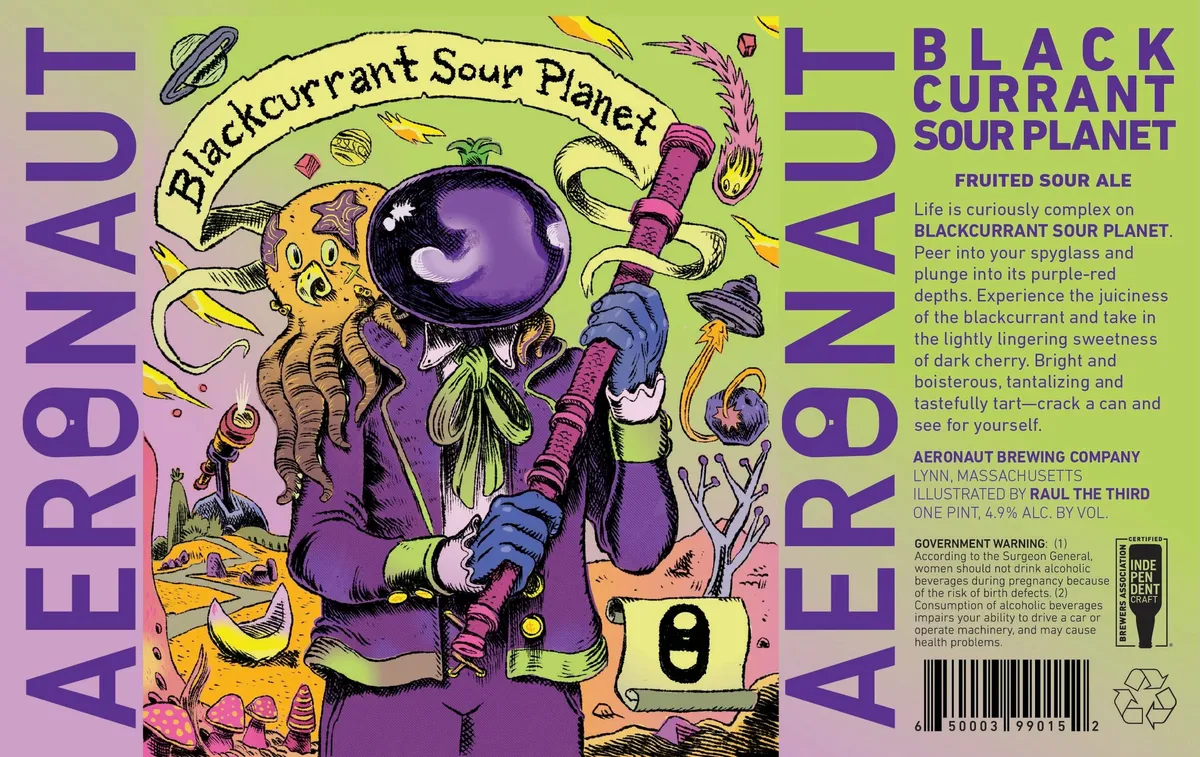 Blackcurrant Sour Planet label