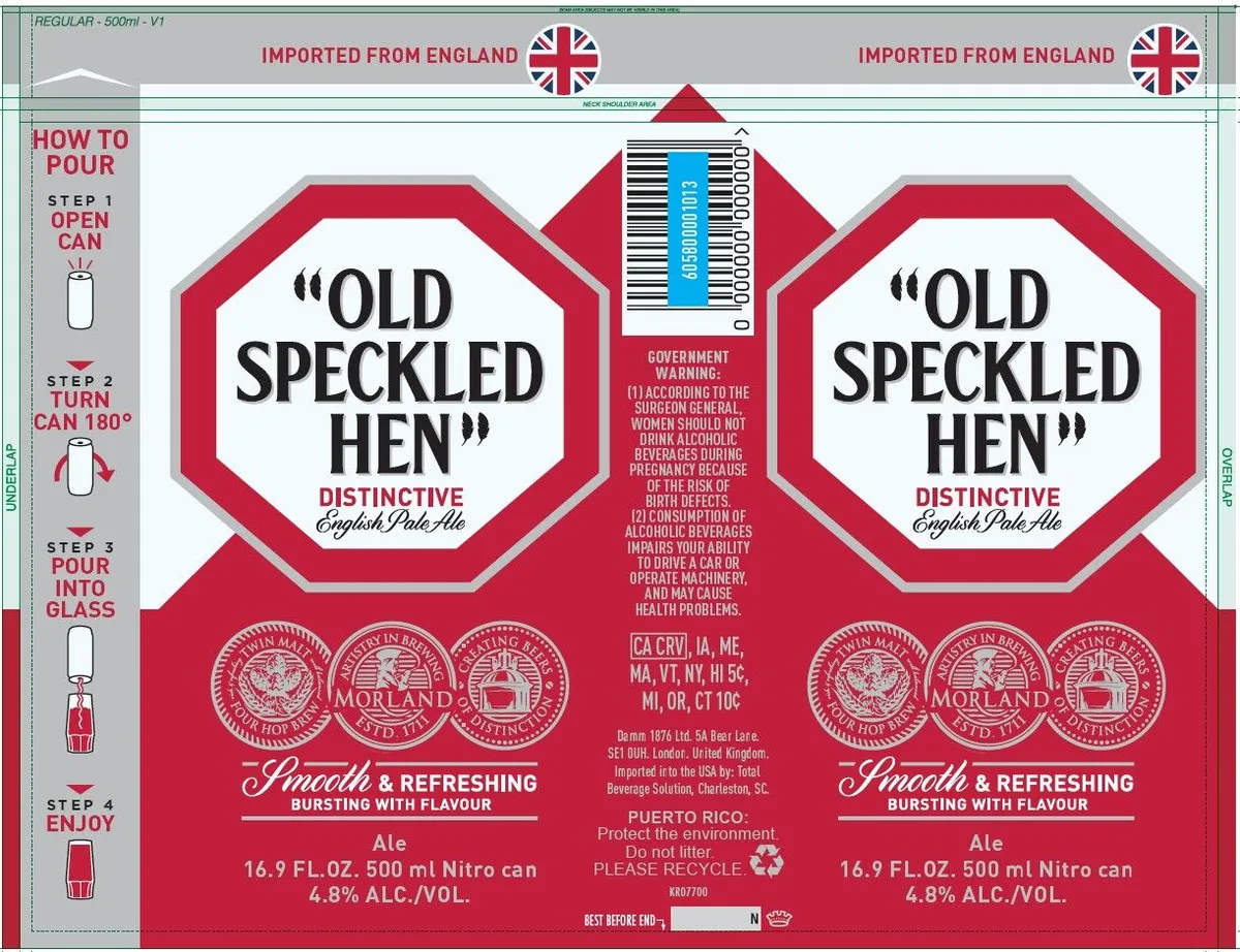 Old Speckled Hen label