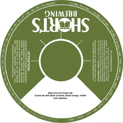 Black Currant Cream Ale label