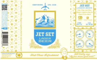 Jet Set Lager Beer label