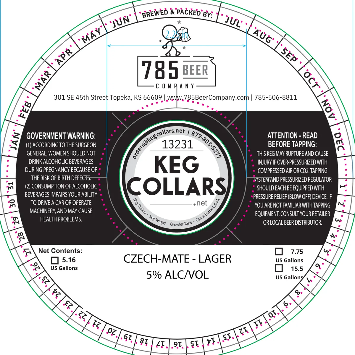 Czech-Mate Lager — full label as filed with TTB