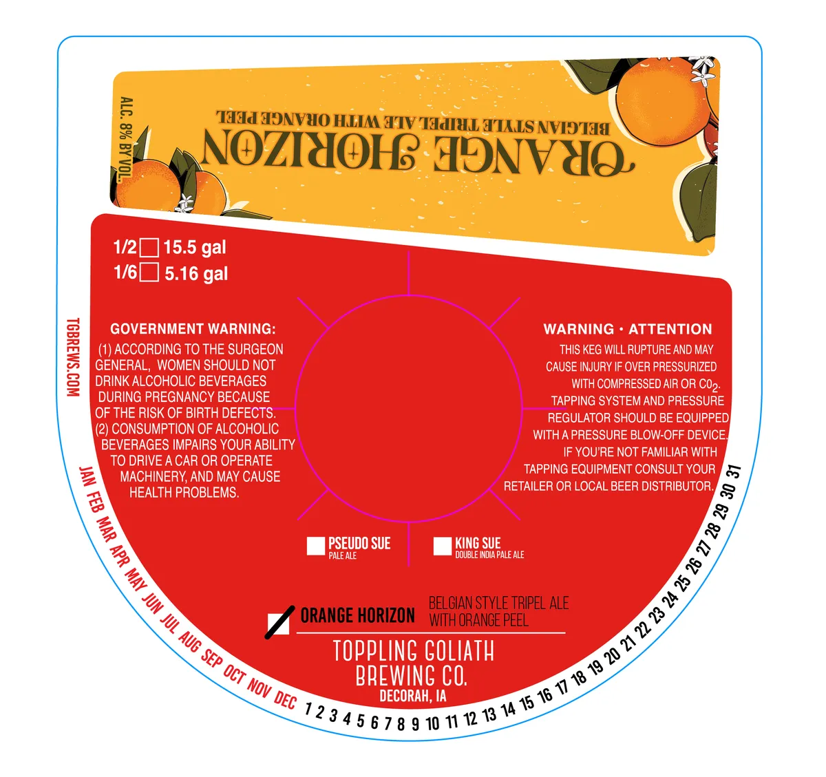 Orange Horizon label