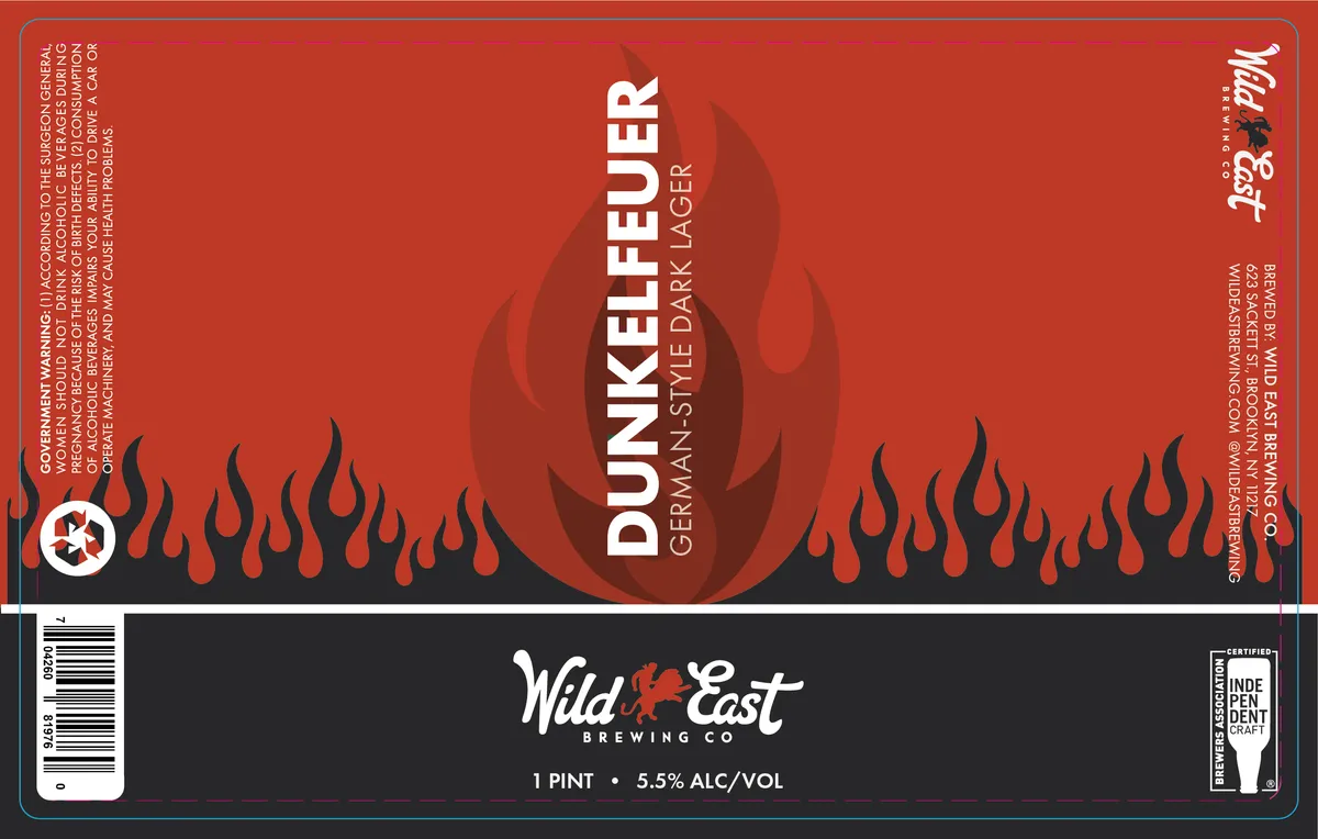 Dunkelfeuer — full label as filed with TTB