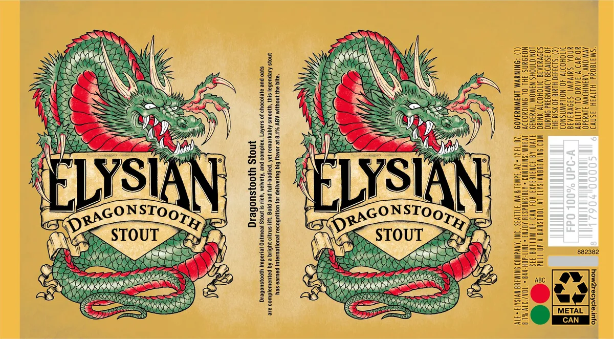 Dragonstooth Stout — full label as filed with TTB