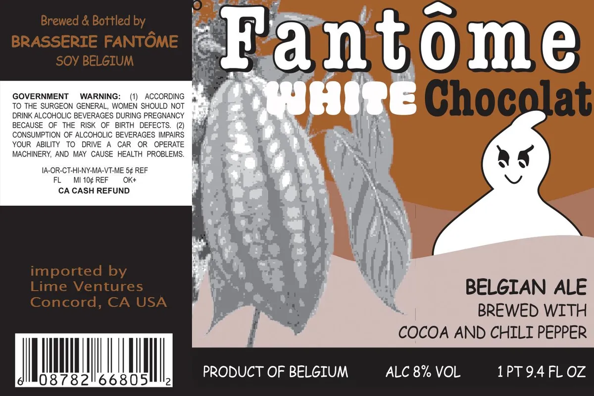 White Chocolat — full label as filed with TTB