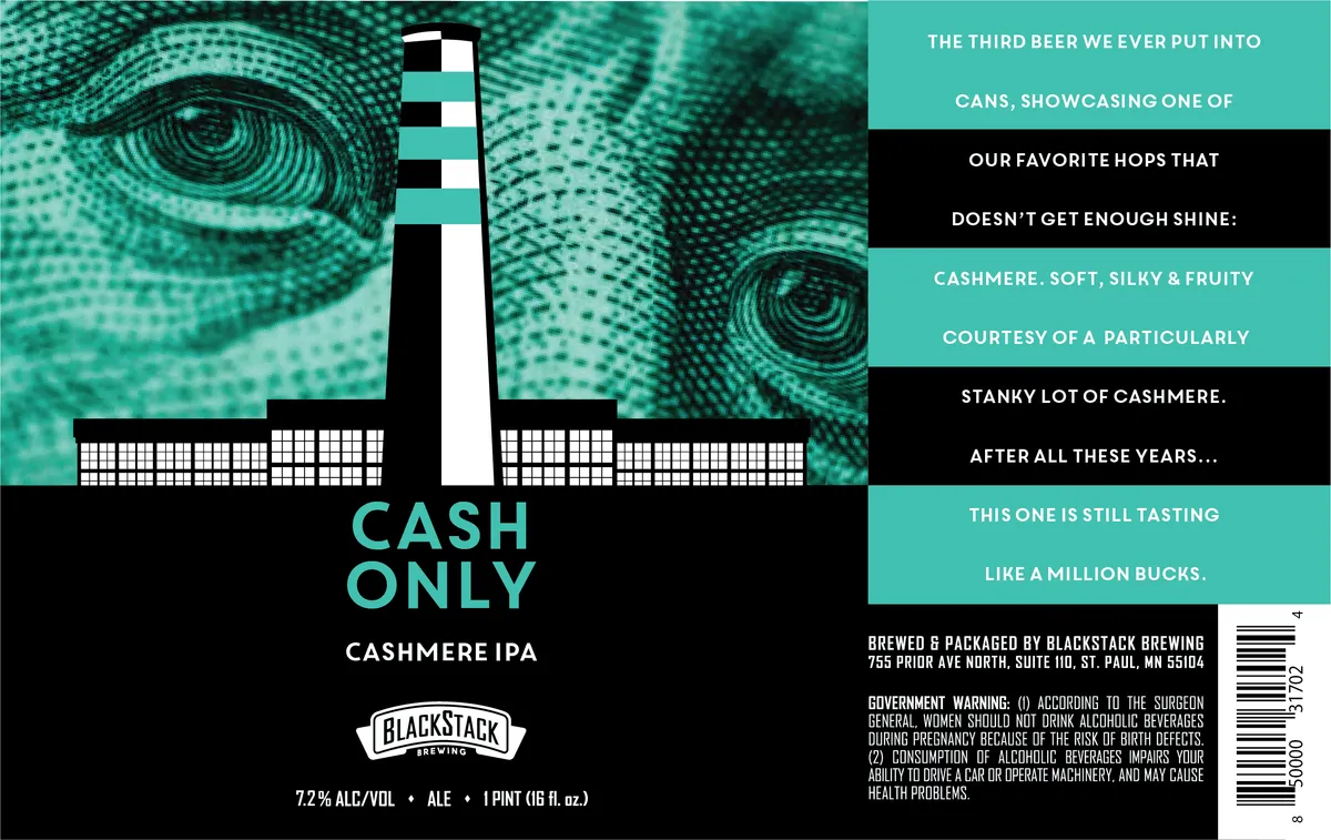 Cash Only label