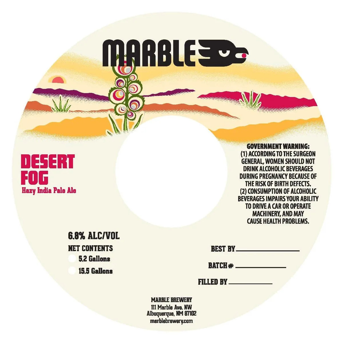 Desert Fog — full label as filed with TTB