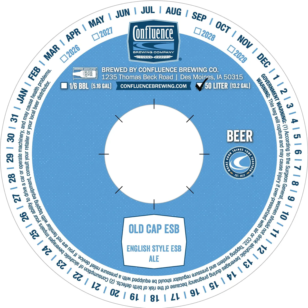 Old Cap ESB — full label as filed with TTB