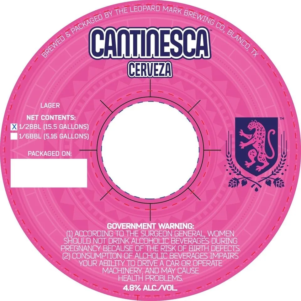 Cerveza — full label as filed with TTB