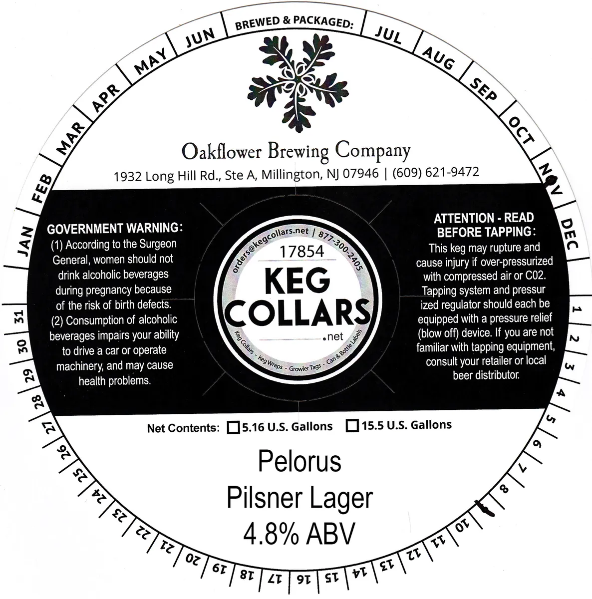 Pelorus — full label as filed with TTB