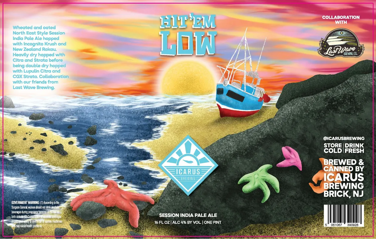 Hit 'Em Low — full label as filed with TTB