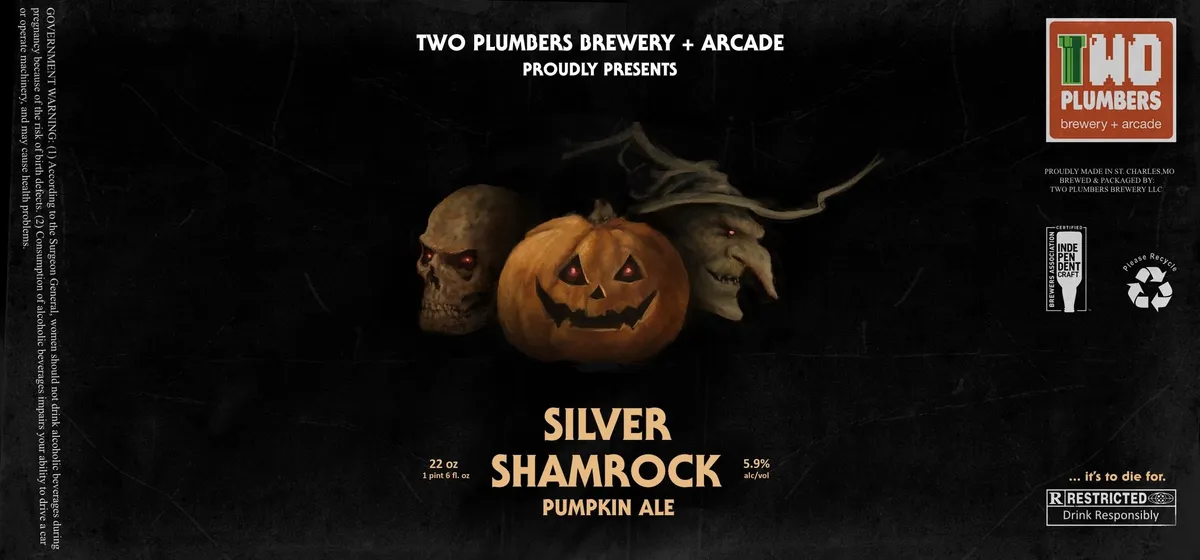 Silver Shamrock Pumpkin Ale label