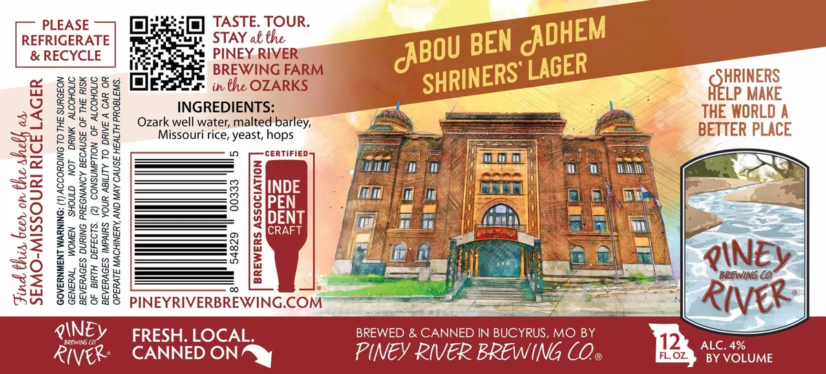 Abou Ben Adhem Shriners' Lager label