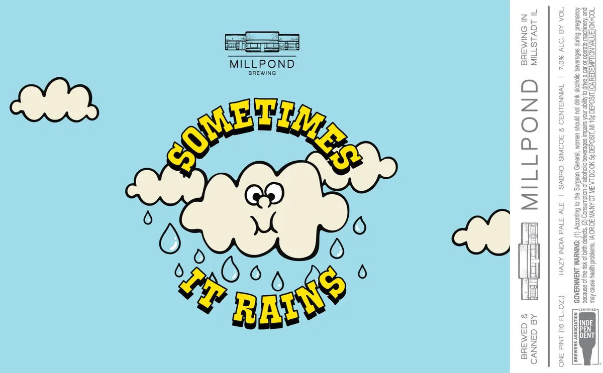 Sometimes It Rains — full label as filed with TTB