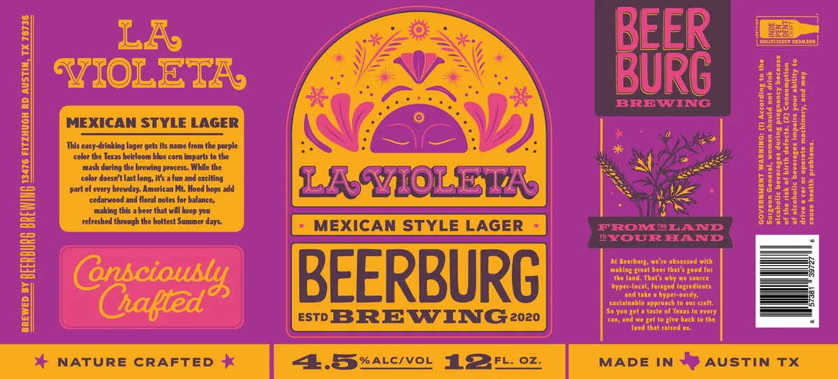 La Violeta — full label as filed with TTB