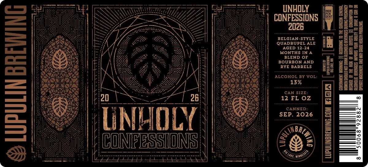 Unholy Confessions 2026 — full label as filed with TTB
