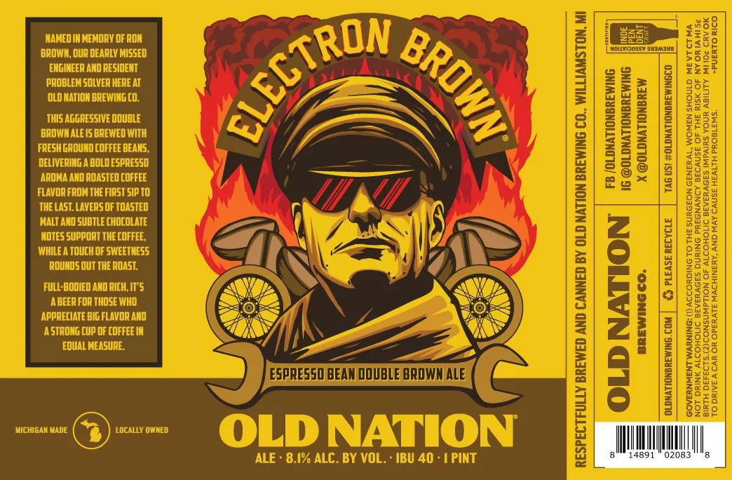 Electron Brown — full label as filed with TTB