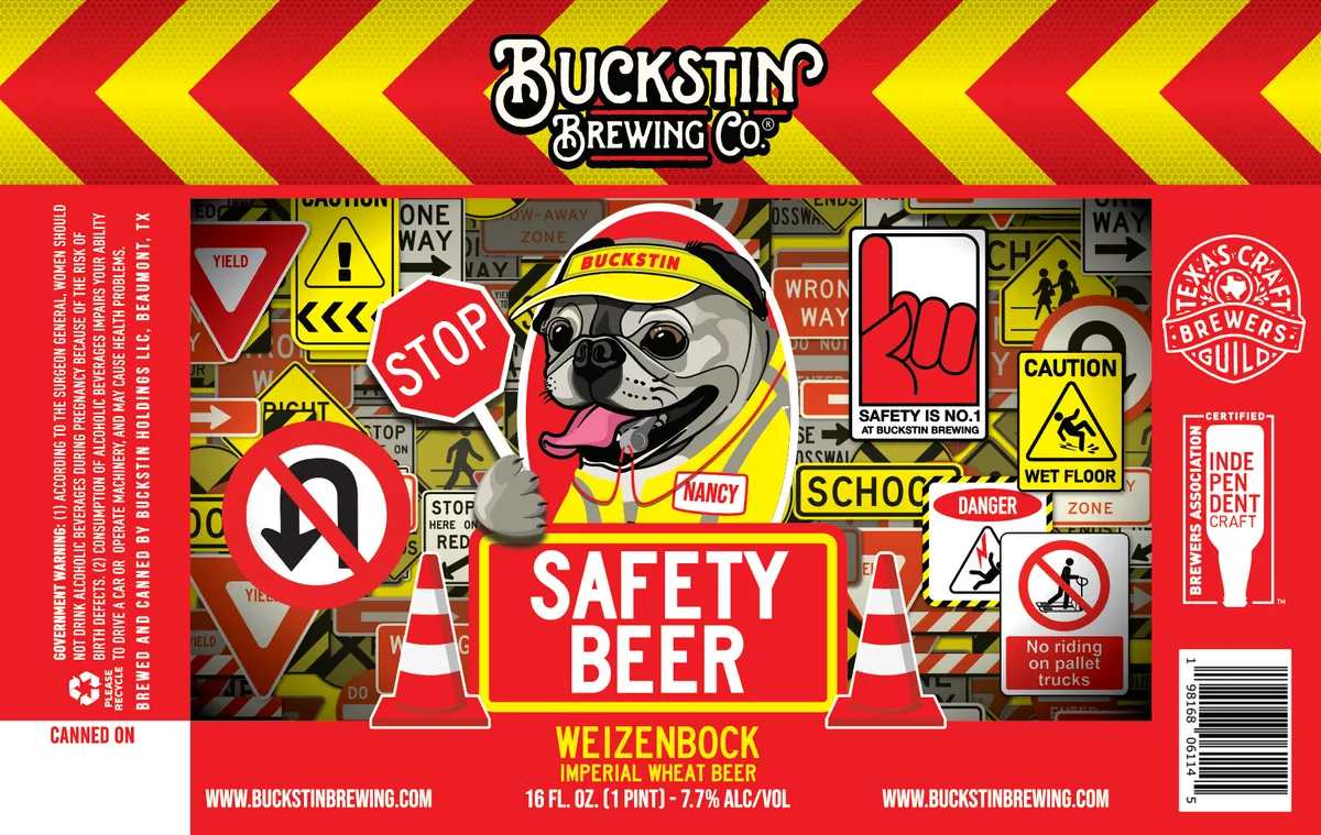 Safety Beer label