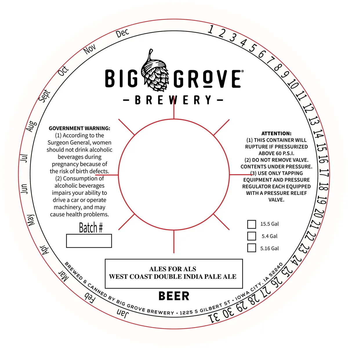 Ales for Als — full label as filed with TTB