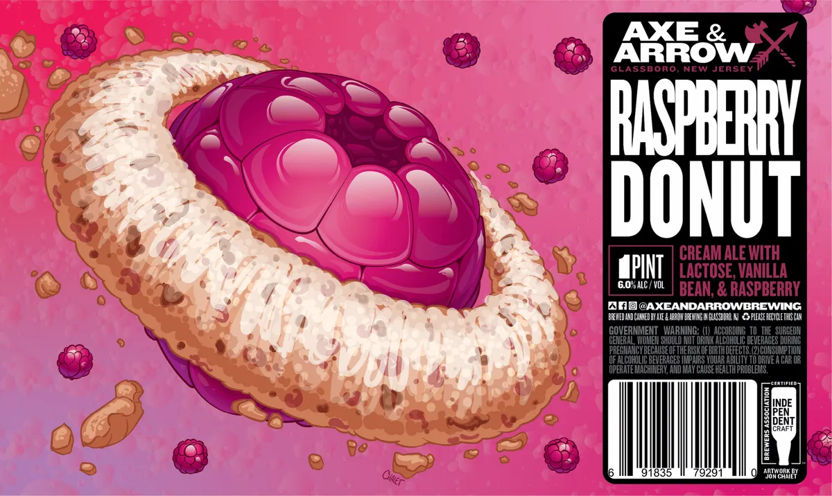 Raspberry Donut — full label as filed with TTB