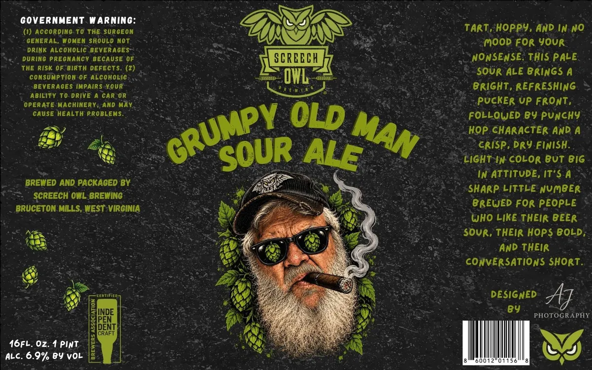 Grumpy Old Man Sour Ale label