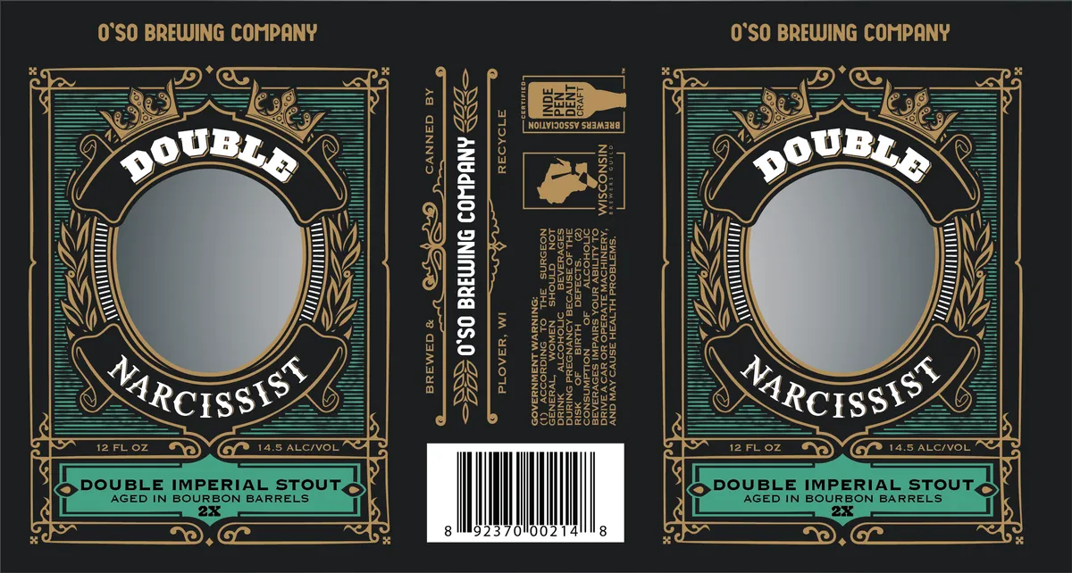 Double Narcissist — full label as filed with TTB