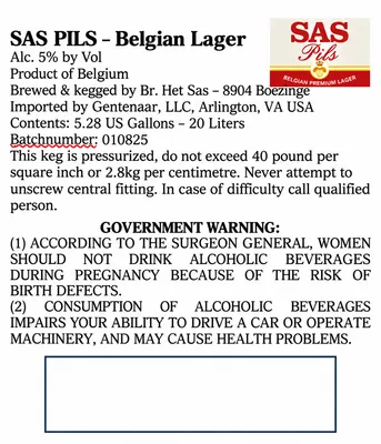 SAS Pils label