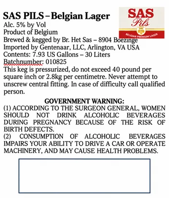SAS Pils label