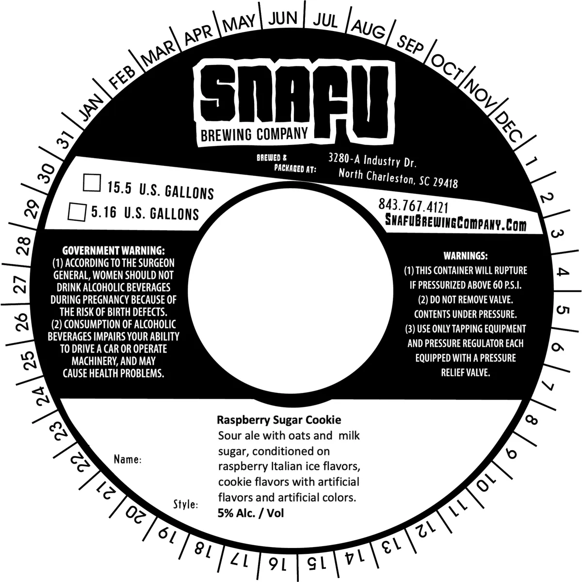 Raspberry Sugar Cookie label