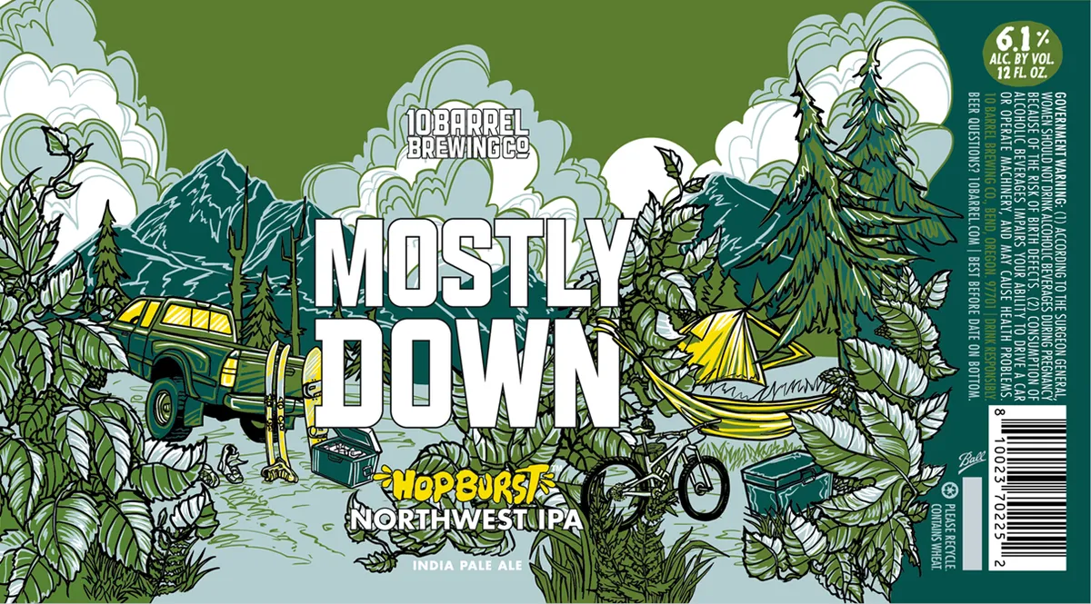Mostly Down — full label as filed with TTB