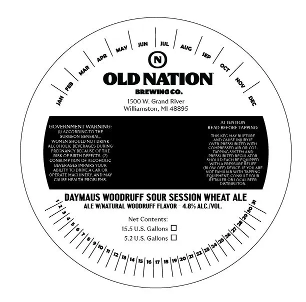 Daymaus Woodruff — full label as filed with TTB