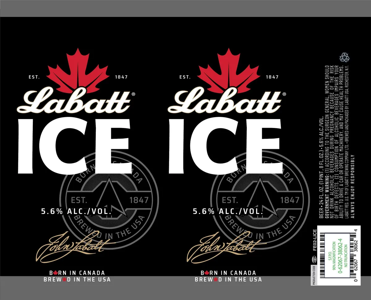 Ice — full label as filed with TTB