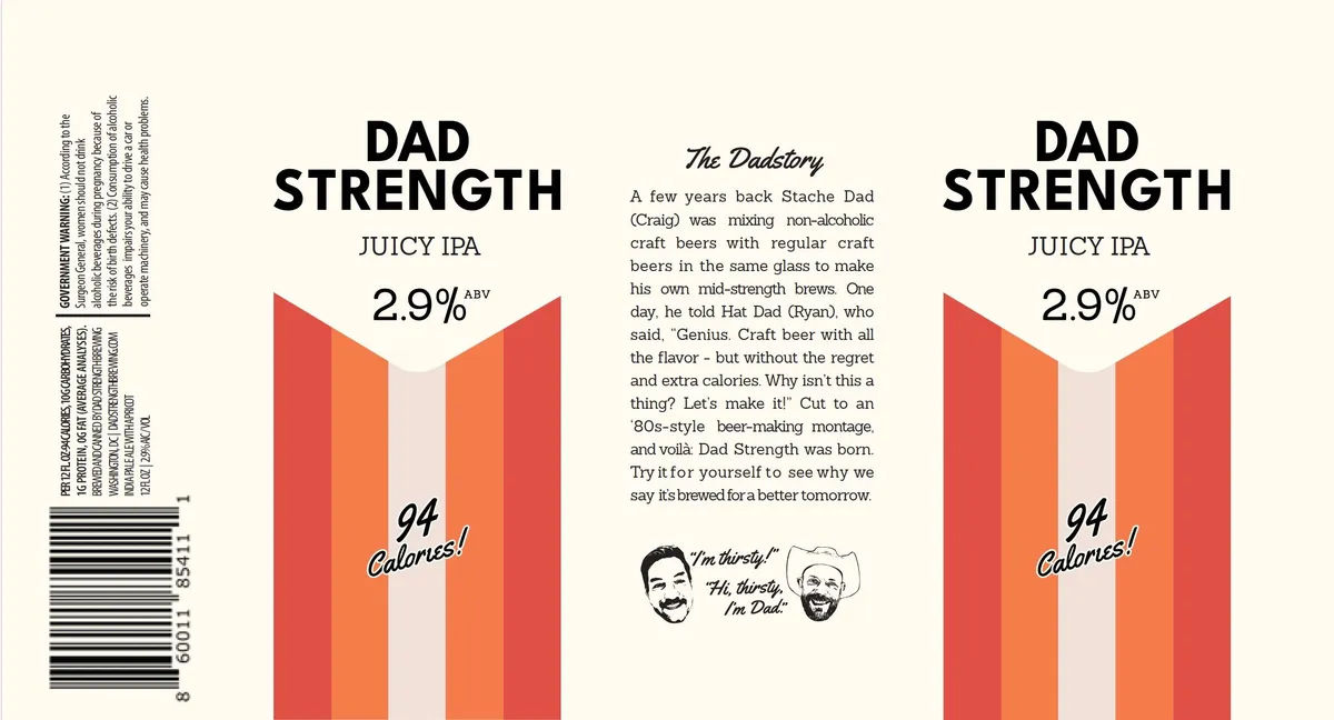 Dad Strength — full label as filed with TTB