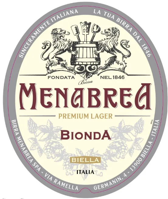 Menabrea Bionda label art — MENABREA