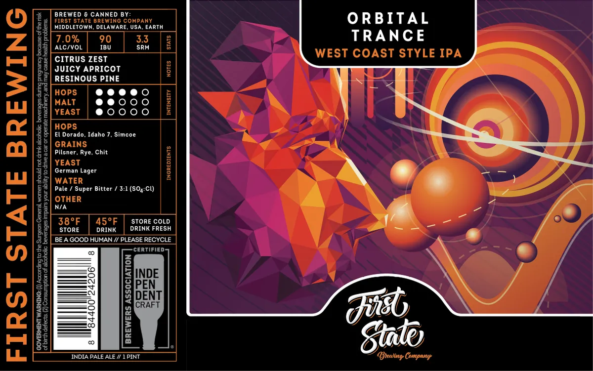 Orbital Trance — full label as filed with TTB