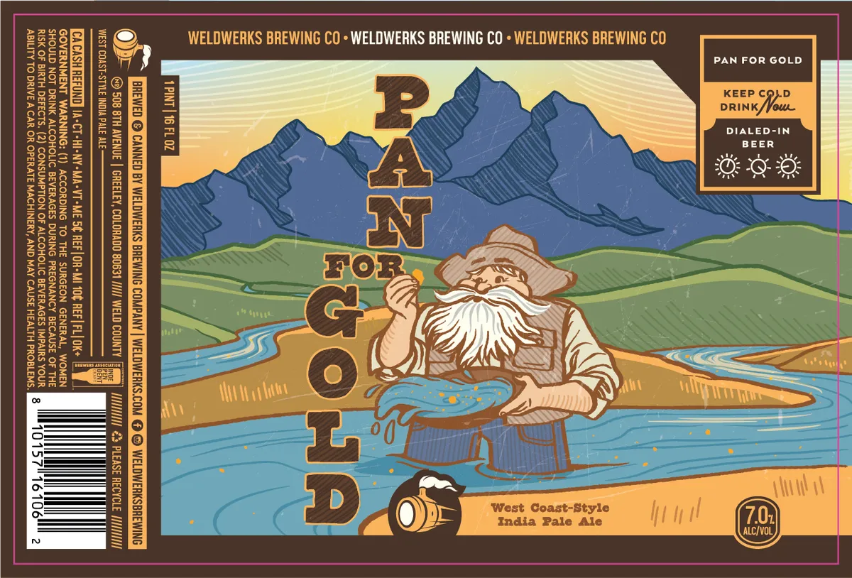 Pan For Gold — full label as filed with TTB