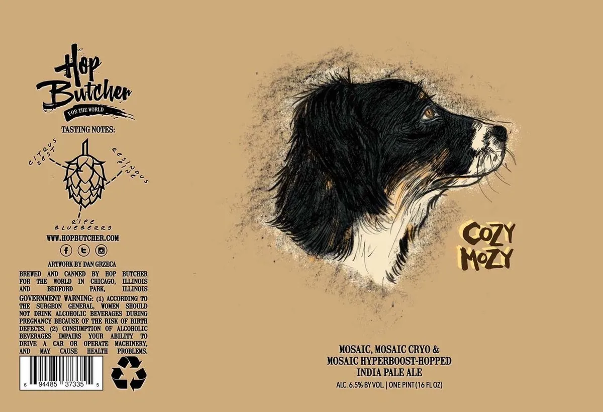 Cozy Mozy — full label as filed with TTB